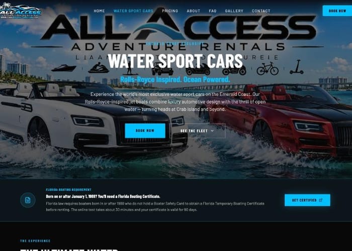 Professional website design on computer screen